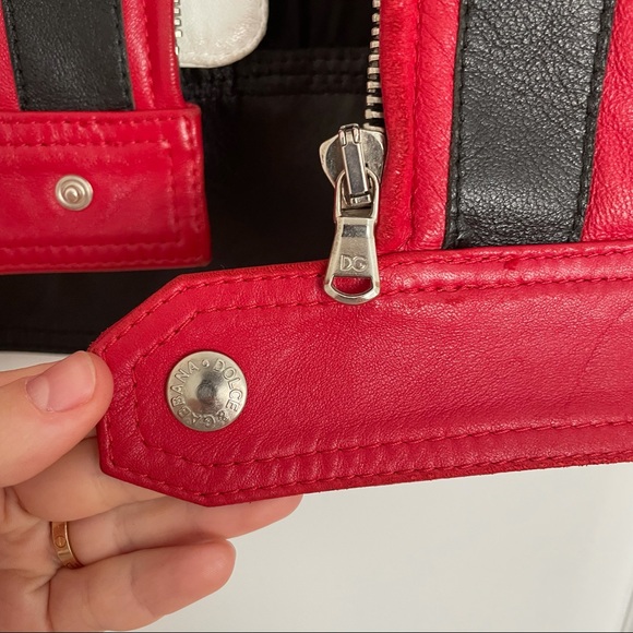 D&G Dolce & Gabbana Leather Motorcycle Jacket - Picture 8 of 17